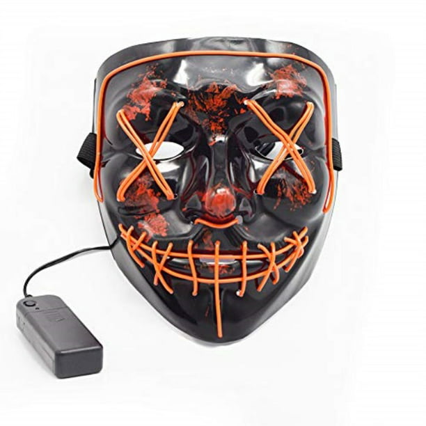 Carnival Scary Mask Cosplay LED Costume Masks Wire Light up for Festival Party
